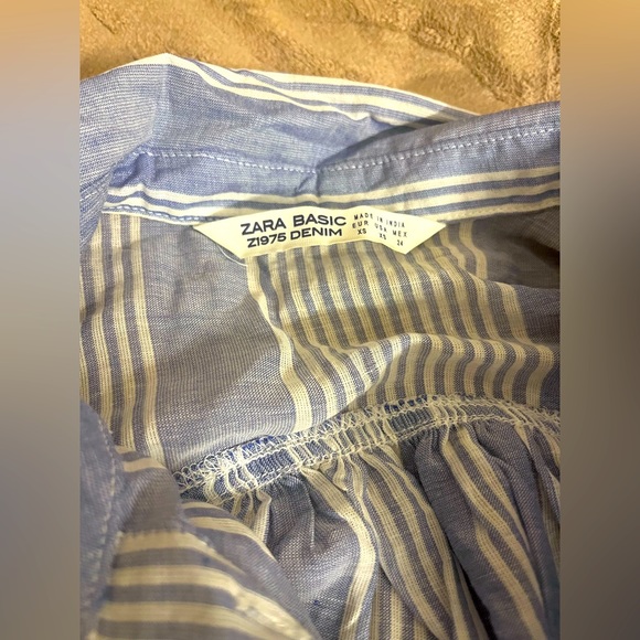 Zara Stripped Belted Shirt Dress - Picture 6 of 12